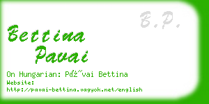 bettina pavai business card